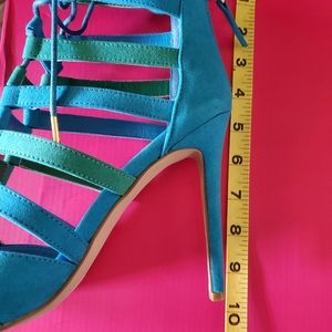 Dress sandals blue green